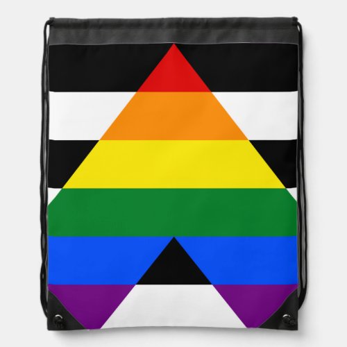 LGBT straight ally flag Drawstring Backpack