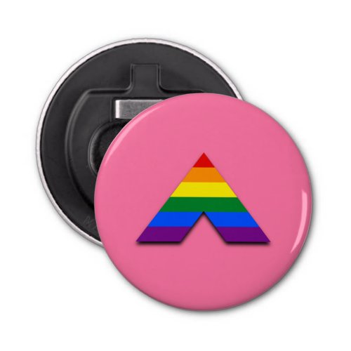 LGBT straight ally pyramid symbol Bottle Opener