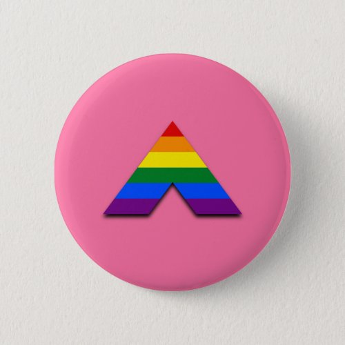 LGBT straight ally pyramid symbol Button
