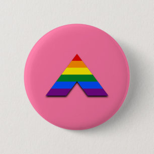 LGBT straight ally pyramid symbol Button
