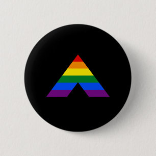 LGBT straight ally pyramid symbol Button