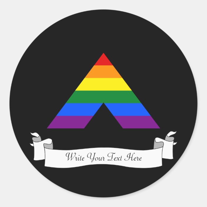 Lgbt Straight Ally Pyramid Symbol Classic Round Sticker