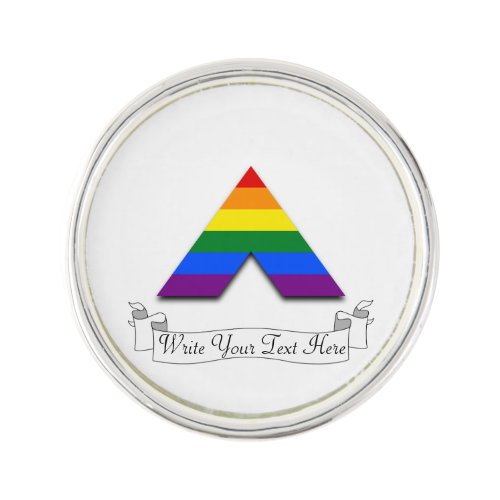 LGBT straight ally pyramid symbol Pin