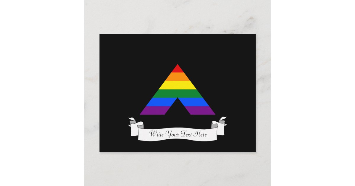 LGBT straight ally pyramid symbol Postcard | Zazzle