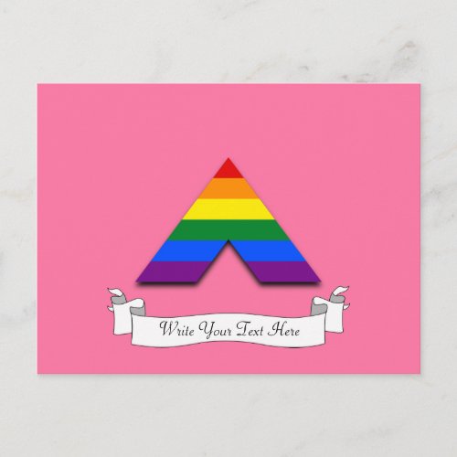 LGBT straight ally pyramid symbol Postcard