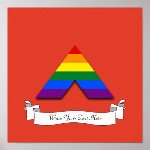 LGBT straight ally pyramid symbol Poster