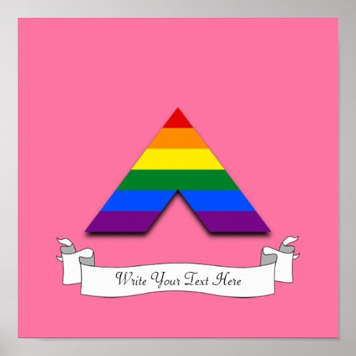 LGBT straight ally pyramid symbol Poster