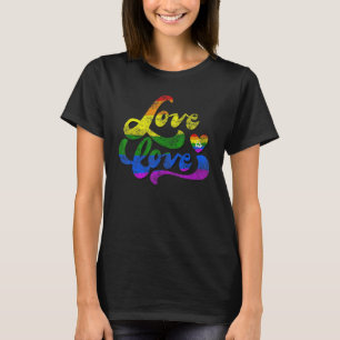 Lgbt Support Rainbow Pride  Love Is Love Lesbian G T-Shirt