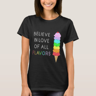 Lgbt Support with Unique Rainbow Ice Cream Design T-Shirt