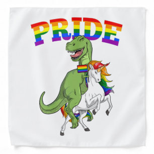 Lgbt T-Rex Dinosaur Unicorn Gay Pride Rainbow Lgbt Bandana
