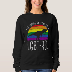 Lgbt - T-Rex Gay Pride Lesbian Dinosaur Sunset Sweatshirt