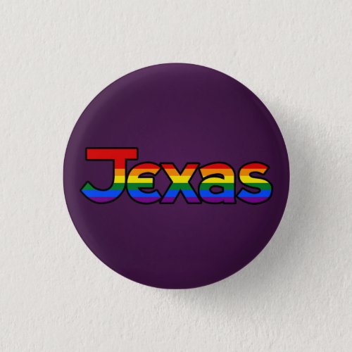 LGBT Texas Rainbow text Button