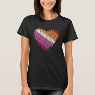Lgbt The Flag For The Lesbian Heart Pride Rainbow T-Shirt