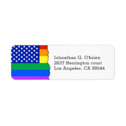 LGBT Themed American Flag | Return Address Label