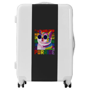 LGBT Tie Dye Pride Cat Purride Gay Rainbow Retro Luggage