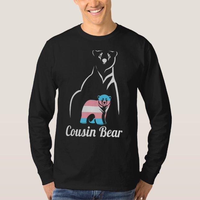 Lgbt Transgender Cousin Bear Trans Pride T-Shirt (Front)