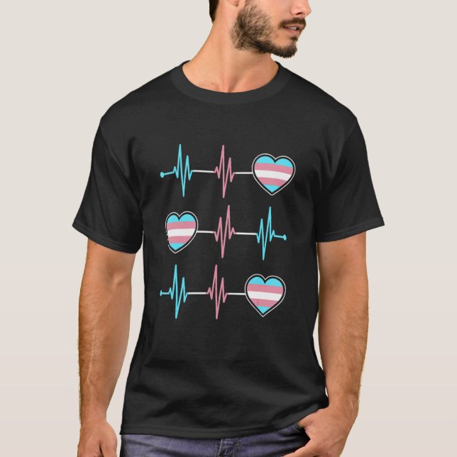 LGBT Transgender Gay Pride Month Rainbow Lesbian H T-Shirt (Front)