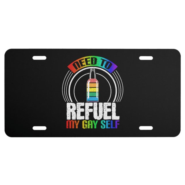Lgbt transgender license plate (Front)