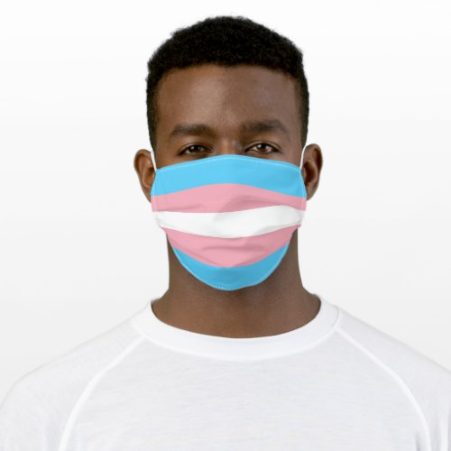 LGBT Transgender Pride Flag Adult Cloth Face Mask
