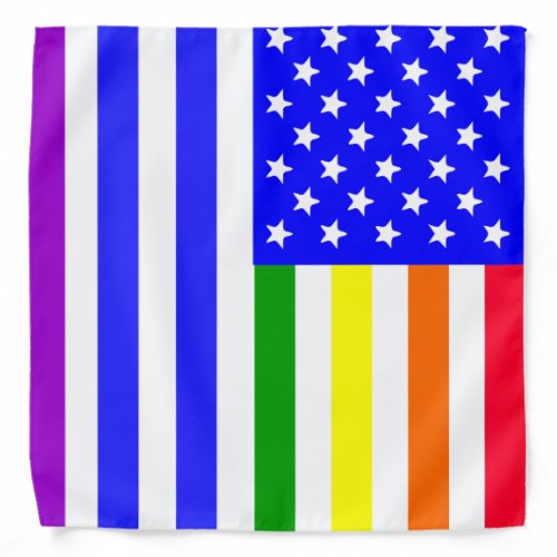Lgbt USA Flag Bandana