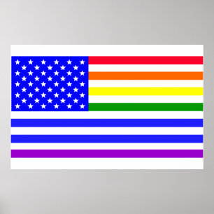 Lgbt USA Flag Poster