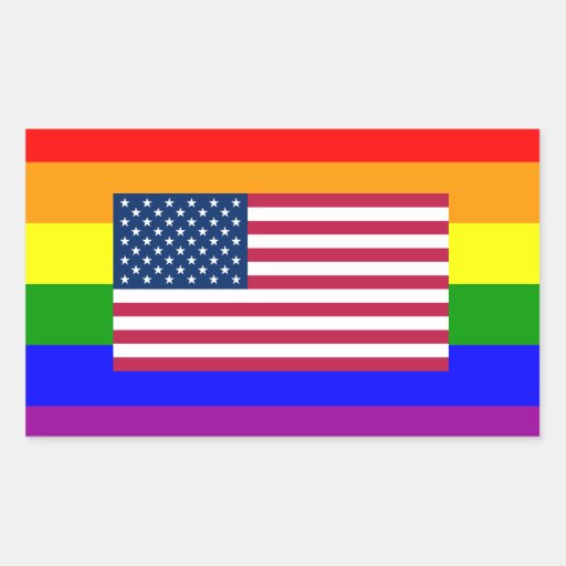 LGBT USA* Gay Pride Flag Sticker | Zazzle