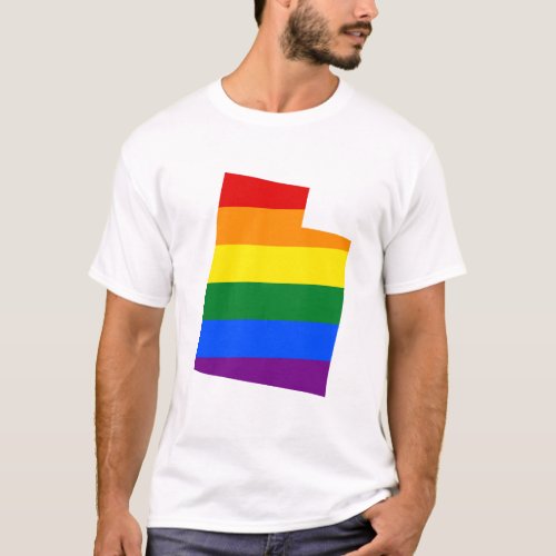 LGBT Utah US state flag map T_Shirt