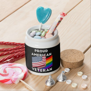 Lgbt Veterans - American Flag Candy Jar