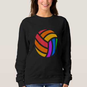 LGBT Volleyball Player Rainbow Ball Gay Lesbian Pr Sweatshirt