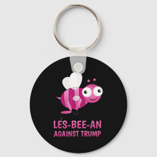 Lgbt Vs Donald Trump Gay Pride Les-bee-an Against Keychain