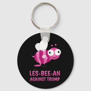 Lgbt Vs Donald Trump Gay Pride Les-bee-an Against Keychain