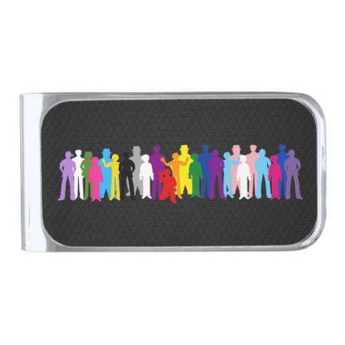 LGBT We The People design Silver Finish Money Clip