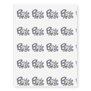 LGBT Wedding Bride to Be Lesbian Bride Temporary Tattoos