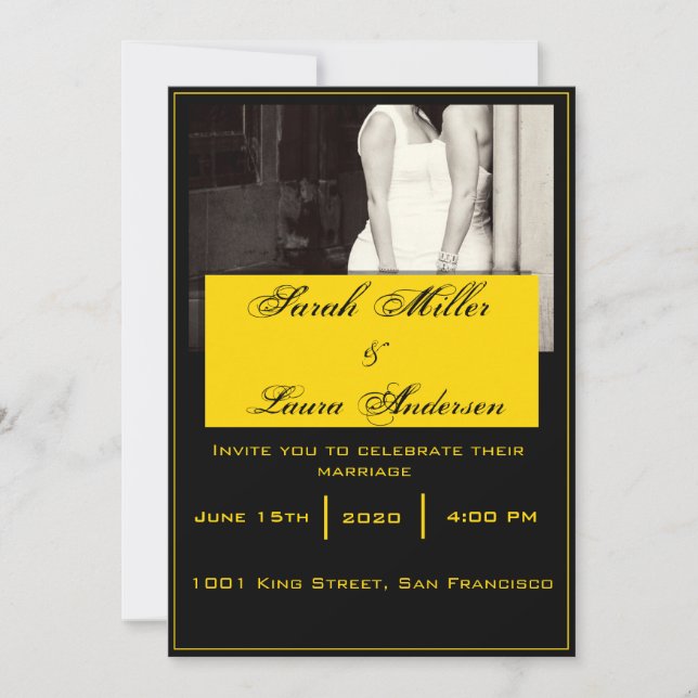 LGBT Wedding Invitation (Front)