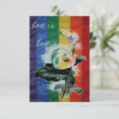 LGBT Wedding Rainbow Vintage Botanical Calla Lily (Standing Front)