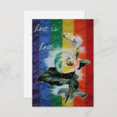 LGBT Wedding Rainbow Vintage Botanical Calla Lily (Front/Back)