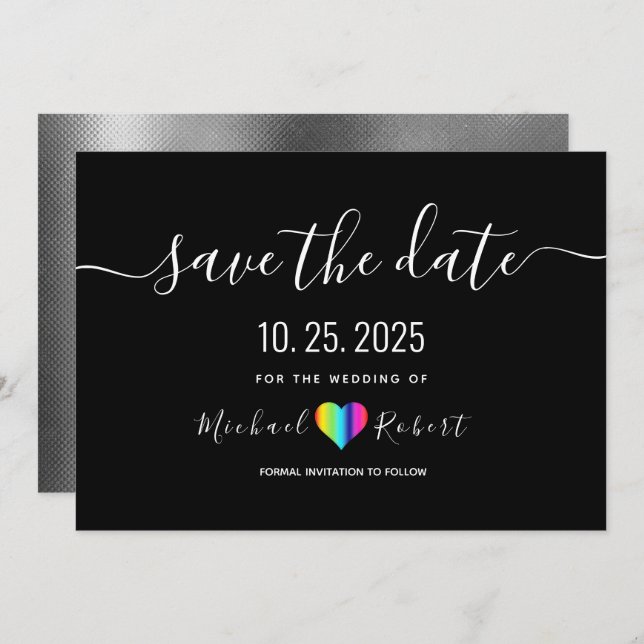 LGBT Wedding Save The Date (Front/Back)