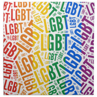 LGBT WORD PATTERN COLOR CLOTH NAPKIN