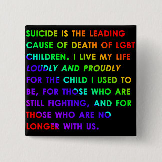 LGBT Youth Suicide Button