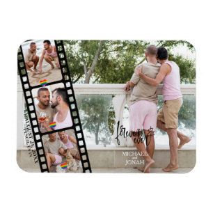 LGBTQ 4 PHOTO Filmstrip Save the Date Magnet