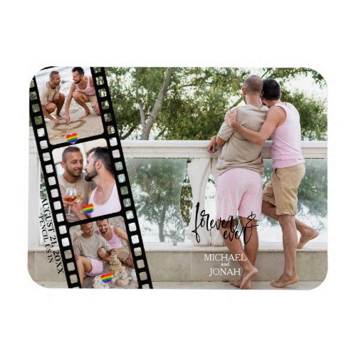 LGBTQ 4 PHOTO Filmstrip Save the Date Magnet