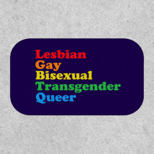 LGBTQ Acronym Rainbow Gay Pride Purple Patch