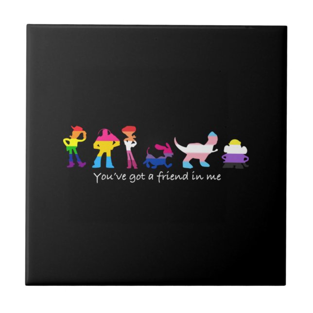 Lgbtq ally  6 ceramic tile (Front)