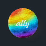 LGBTQ Ally Button<br><div class="desc">Show that you support equal rights with this ally rainbow button.</div>