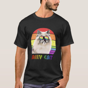 Lgbtq Ally Cat Rainbow Gay Pride Flag Lgbt 29 T-Shirt