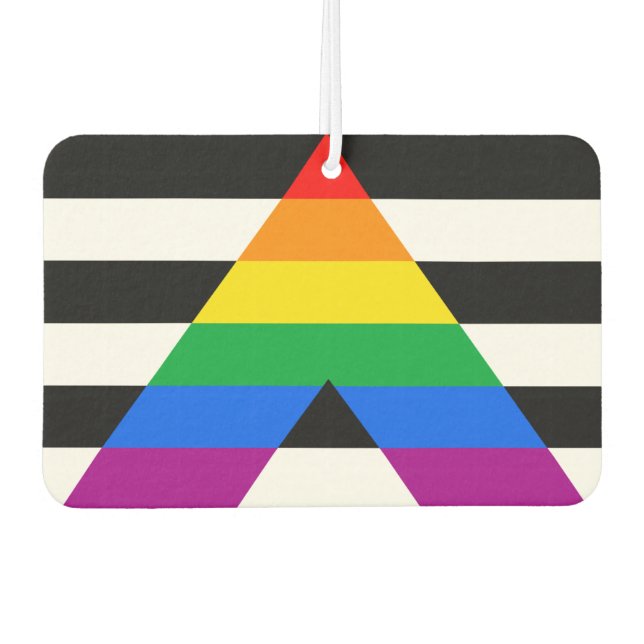 LGBTQ+ Ally Flag Air Freshener (Front)