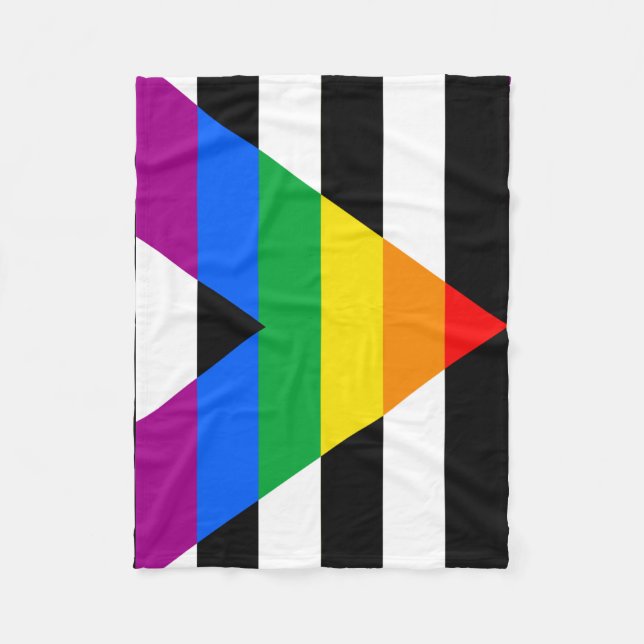 LGBTQ+ Ally Flag Fleece Blanket (Front)