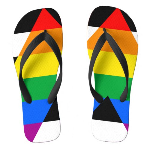 LGBTQ Ally Flag Flip Flops
