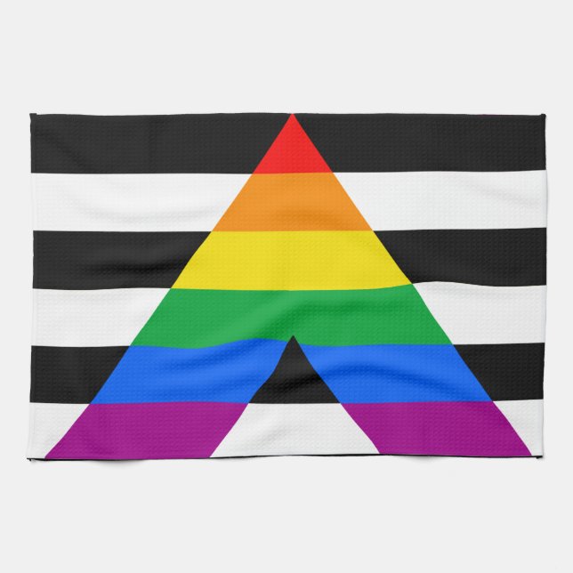 LGBTQ+ Ally Flag Kitchen Towel (Horizontal)
