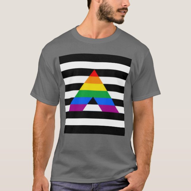 LGBTQ+ Ally Flag  T-Shirt (Front)